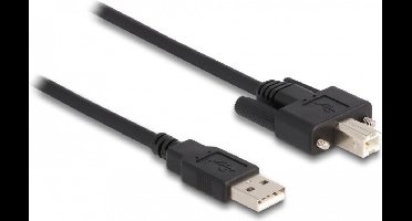 USB kabel USB 2.0 Type-A mannelijk tot type-b mannelijk met schroeven 0.5 m