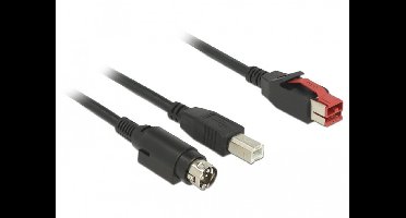 PoweredUSB-kabel mannelijk 24 V naar USB Type-B man