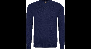 Mario Russo V-Hals Pullover - Trui Heren - Sweater Heren - Navy - L