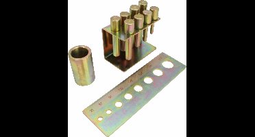 Hydraulische pers adapter set - 8 delig - Kolompers adapters - Perspennen - SATRA