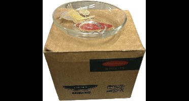 Pasabahce glazen onderlegger (6x) - schoteltjes - Tura gold