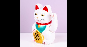 Wuivende Kat Lucky Cat Wit