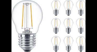 Voordeelpak 10x Philips Corepro LED Lamp E27 Peer Helder 7W 806lm - 827 Zeer Warm Wit | Vervangt 60W