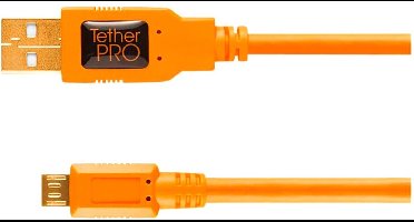 Tether Tools TetherPro USB-2.0 A Male to Micro-B 5-pin - Oranje