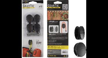 Nite Ize Gear Tie Dockable Puck 4-pack zwart s