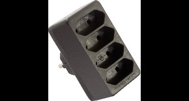 AS Schwabe 48412 Stopcontactsplitter Zwart