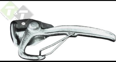 Klepsluiting rechts no. 0 met veer - 145 mm Klephaak sluiting - Bordsluiting - grendel