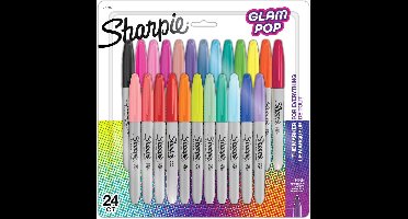 Sharpie glam pop - 24 fine permanent markers - 2185229