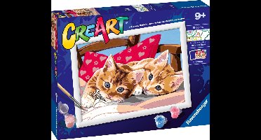 Ravensburger CreArt Two Cuddly Cats - Schilderen op nummer voor kinderen