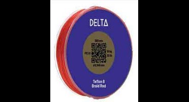 Delta Teflon 8 Braid 300 M Gevlochten Vislijn Rood 0.245 mm