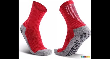 *** Gripsokken Wandelen/Voetbal/Tennis/Hardlopen/Handbal/Sporten/Fitness - Rood - Anti Blaren - Compressie - Prestatieverhogend - van Heble® ***