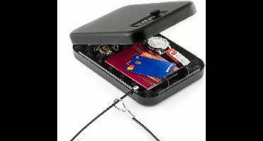 Draagbare kluis met veiligheidskabel Prisaven InnovaGoods