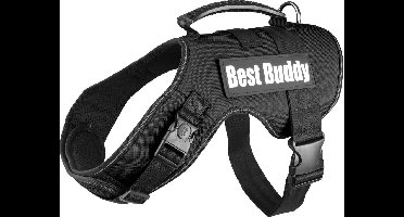 Flamingo Uranus - Harnas Honden - Harnas Best Buddy Uranus Zwart Xl 80-115cm 50mm - 1st - 122766 - 1st