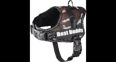 Flamingo Pluto Liberty - Harnas Honden - Harnas Best Buddy Pluto Jungle Camouflage S 50-70cm 25mm - 1st - 122243 - 1st