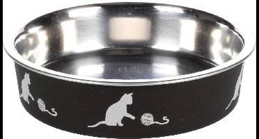 Flamingo - Kattenvoerbak Kena - Zwart - 11,5 x 10 x 3cm