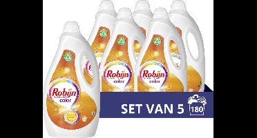 Robijn Vloeibaar Wasmiddel - Color - met 90% biologisch afbreekbare ingrediënten - 5 x 36 wasbeurten