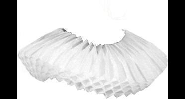 PartyXplosion Pieten kraag - Witte papieren kraag - Honeycomb