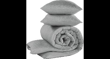 De Witte Lietaer Dekbedovertrek Katoen Flanel Tarbot - Hotelmaat - 260 x 240 cm - Grijs