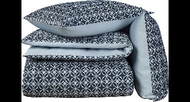 De Witte Lietaer Dekbedovertrek Katoen Satijn Nickel - Lits Jumeaux - 240 x 220 cm - Blauw