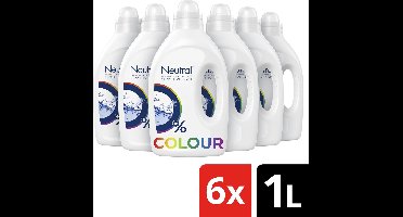 Neutral Vloeibaar Wasmiddel Parfumvrij Kleur - 6 x 20 wasbeurten - Voordeelverpakking