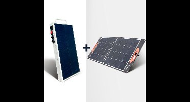Mobisun Pro powerstation + opvouwbaar 100W Mobisun zonnepaneel bundel