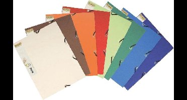 25 x Elastomap Exacompta Forever - A4 - extra stevig karton - 3 kleppen - assorti