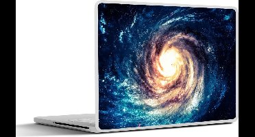 Laptop sticker - 13.3 inch - Ruimte - Sterren - Blauw - 31x22,5cm - Laptopstickers - Laptop skin - Cover