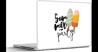 Laptop sticker - 12.3 inch - IJs - Zomer - Grijs - 30x22cm - Laptopstickers - Laptop skin - Cover