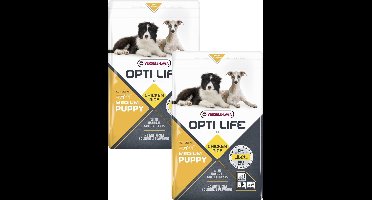 Opti Life Puppy Medium - Hondenvoer - 2 x 2.5 kg