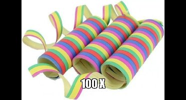 Gekleurde serpentine 100 rollen - Multi