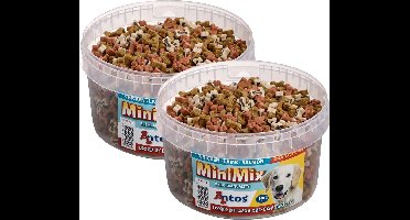 Antos Mini Mix - Hondensnacks - 2 x Kip Lam Vis 1500 g