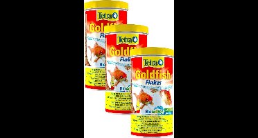 Tetra Visvoer Goldfish Vlokken - Vissenvoer - 3 x 1 l