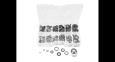 Parkside Bevestigingsringen 350 delig - Onderlegringen en veerringen - Maten M4, M5, M6, M8, M10, M12