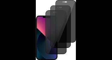 Privacy Screenprotector geschikt voor iPhone 13 Pro - 3x FullGuard Screen Protector
