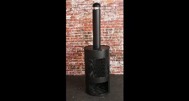 SensLine | Terrashaard | Drumpot Firepit | Gepoedercoat Metaal | 45x45x158 cm