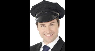 Carnaval verkleed hoeden - Zwarte chauffeurs pet - volwassenen - butler
