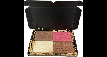 Zeep brievenbuscadeau: Karamel, Kers, Pop-Corn, Chocolade - kinderen - zeep cadeau - savon de marseille