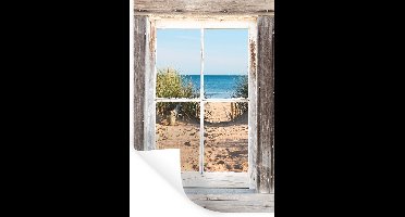 Muurstickers - Sticker Folie - Doorkijk - Strand - Zee - 20x30 cm - Plakfolie - Muurstickers Kinderkamer - Zelfklevend Behang - Zelfklevend behangpapier - Stickerfolie