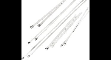 Metalen RVS Tie Wrap - 4,6 x 400 mm - 100 stuks