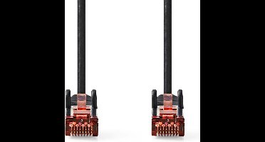 Nedis CAT6 Netwerkkabel - RJ45 Male - RJ45 Male - S/FTP - 2.00 m - Rond - LSZH - Zwart - Envelop