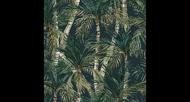 Eden palmbomen zwart/groen - M37914