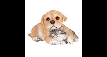 Esschert Design Esschert Pup met kitten polyresin