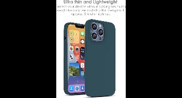 Hoesje Geschikt voor iPhone 13 Pro Max – Liquid siliconen backcover – Pine Groen