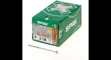 Spax - Constructieschroeven - Torx 20 Vlakke Discukop - 5 x 107mm - Deeldraad - WIROX (150 stuks)