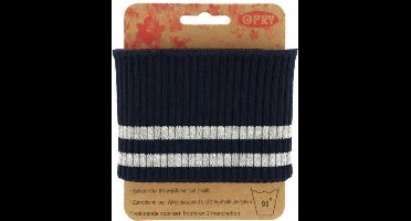 Opry boor donker blauw met zilveren streep