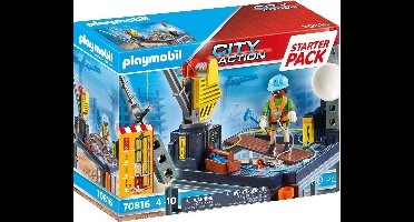 PLAYMOBIL Starterpack City Action Bouwplaats met lier - 70816