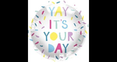 Folat - Folieballon 'Yay It's Your Day' - 45 cm