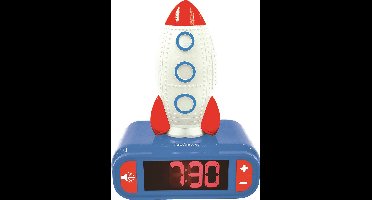 3D Wekker met Nachtlampje en Geluiden - Rocket