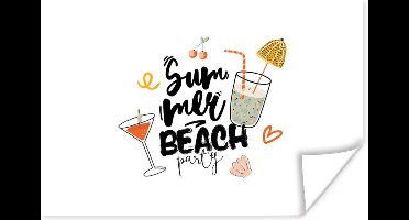 Poster Cocktail - Zomer - Zwart - 30x20 cm