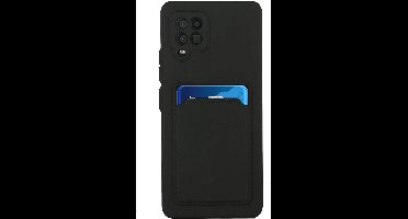 Hoesje Geschikt Voor Samsung Galaxy A72 Hoesje met pasjeshouder Zwart - Hoesje Geschikt Voor Samsung Galaxy A72 hoesje Soft silicone colour case met kaarthouder